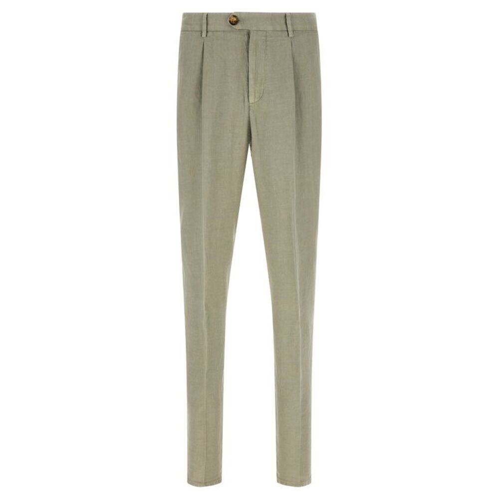 Brunello Cucinelli Bicolor Linen Casual Men's Pants